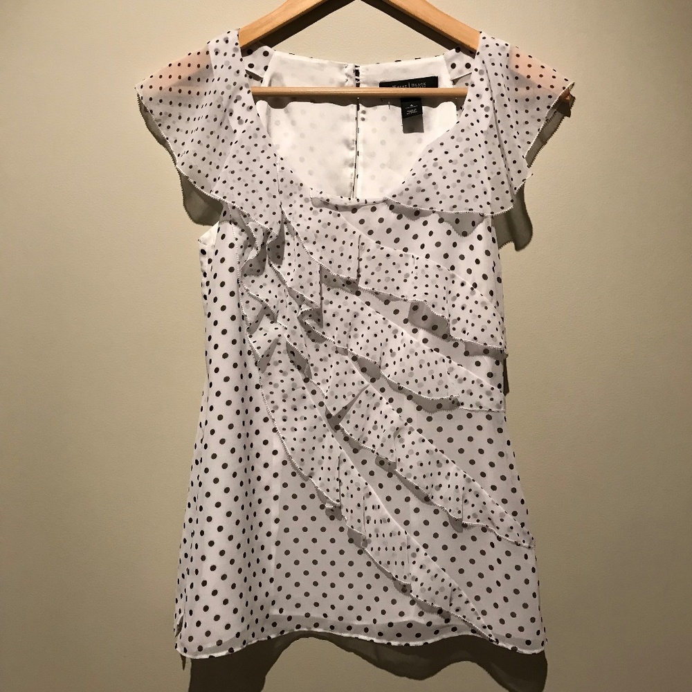 White House Black Market Polka Dot top - Size 4